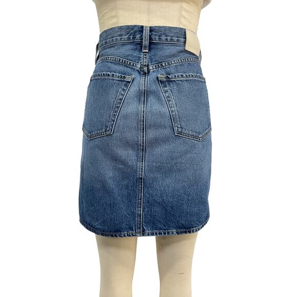 Citizens Of Humanity 'Etta' Blue Cotton Pencil Skirt Size 25 - Picture 3 of 5